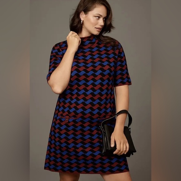 Maeve Annalise Mock Neck Mini Sweater Dress - Picture 1 of 12